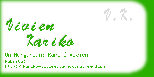 vivien kariko business card